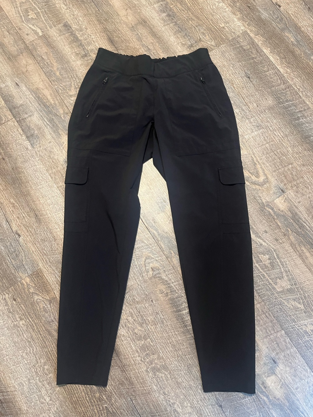 Athleta Chelsea Black Cargo Jogger Pants.